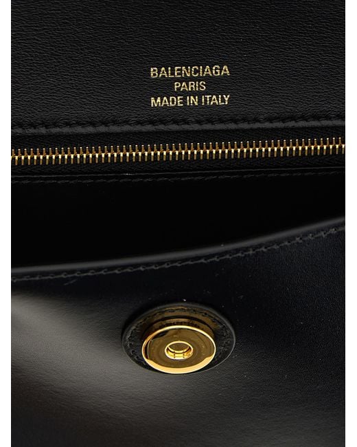 Balenciaga Black 'Hourglass' Small Shoulder Bag