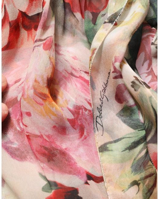 Dolce & Gabbana Black Multicolor Floral Tie