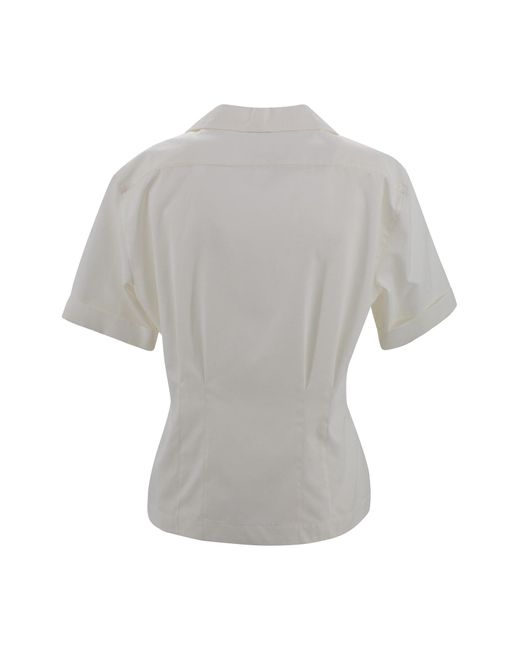 Weekend by Maxmara Gray Cotton Poplin Shirt