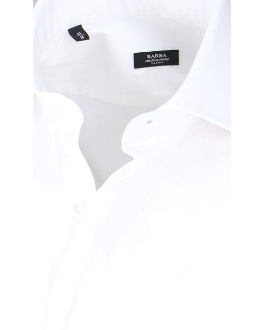 Barba Napoli White Classic Shirt for men