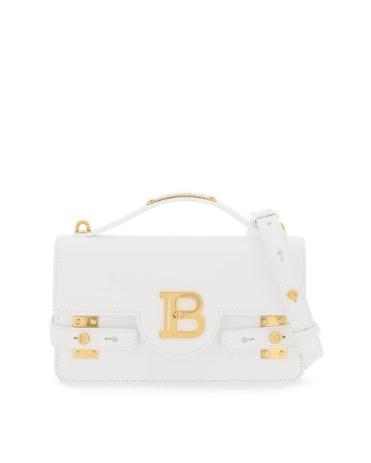 Balmain White B-Buzz Handbag
