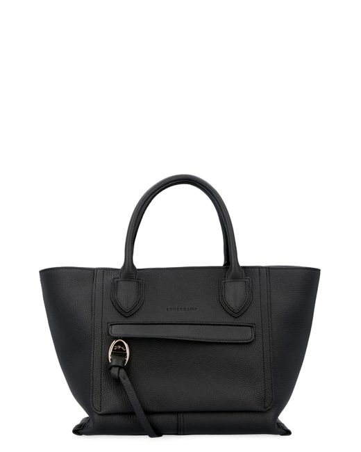 Longchamp Black Mailbox Leather Bag