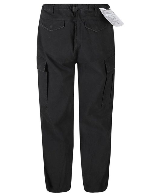 R13 Black Balloon Army Tapered Leg Cargo Trousers