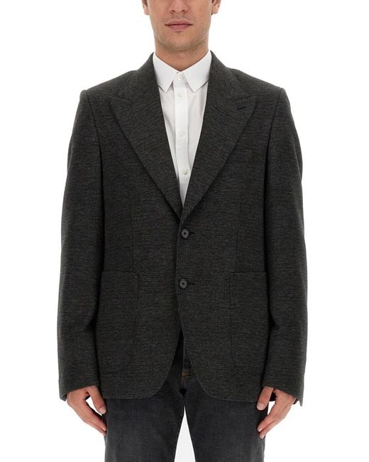 Dolce & Gabbana Black Single-Breasted Jacket for men