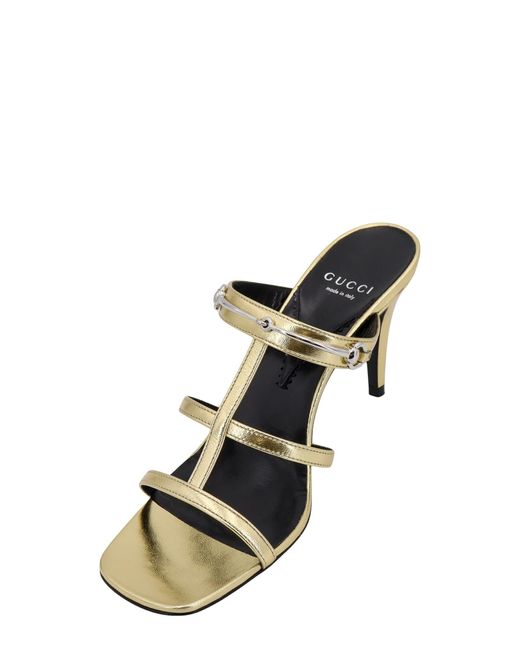 Gucci Metallic Slider Sandals