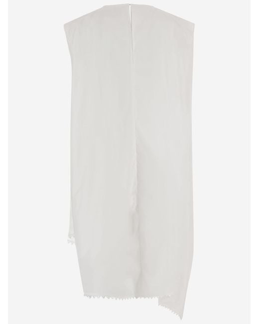 Jacquemus White Dress Layered Cotton