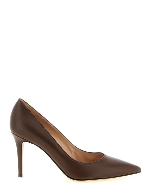 Gianvito Rossi Brown Calfskin High Heel Pumps