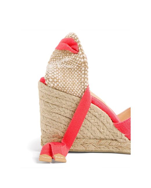 Castaner Pink Chiara Espadrilles With Ankle Laces