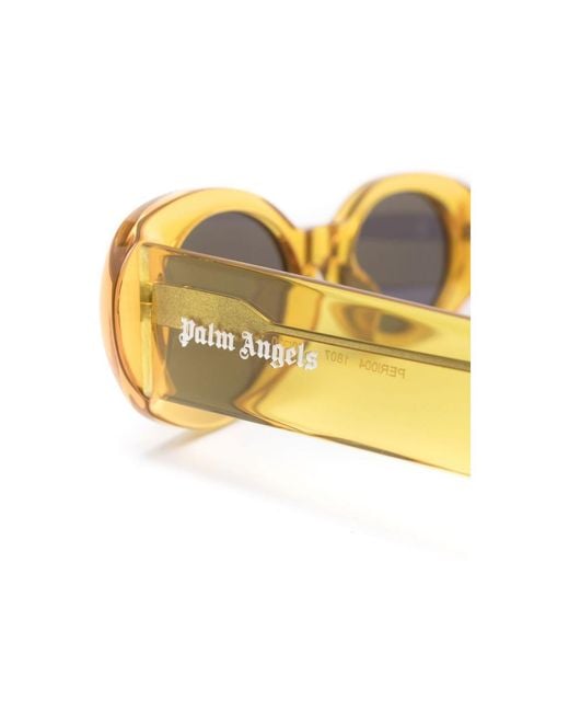 Palm Angels Yellow Spirit Oval Sunglasses