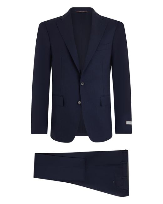 Canali Blue Suit Wool Suits for men