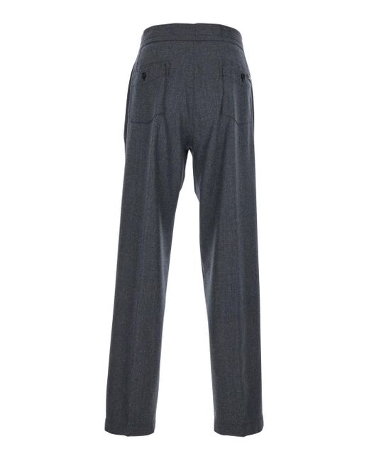 Dolce & Gabbana Blue Pants With Drawstring Waist for men