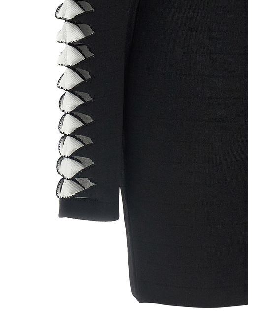 Balmain Black Cut-Out Dress Dresses
