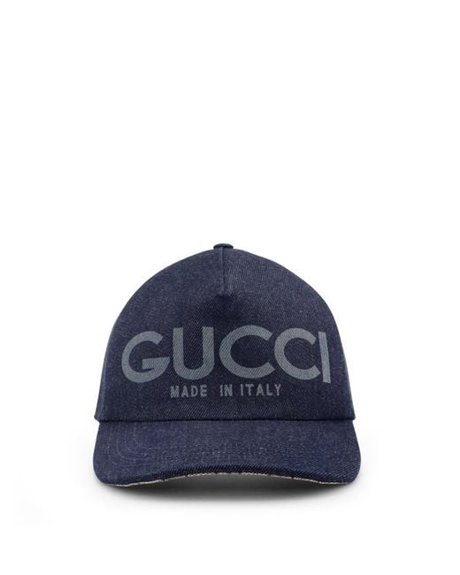 Gucci Blue Cotton Baseball Hat