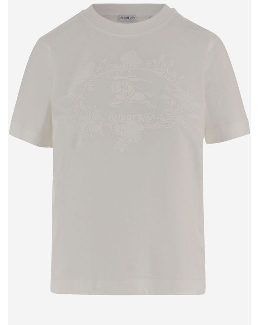 Burberry Gray T-Shirt Cotton T-Shirts & Jerseys