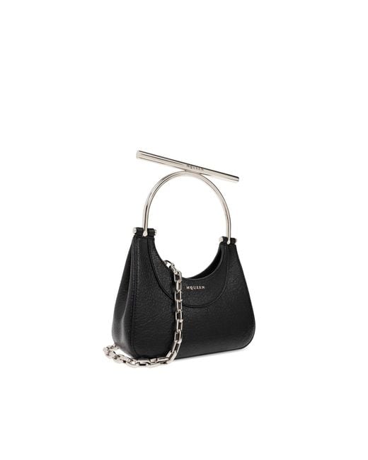 Alexander McQueen Black Mini T-Bar Bag