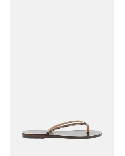 Ancient Greek Sandals Brown Synthethic Leather
