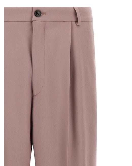 Dries Van Noten Pink Penrud Pants Wool for men