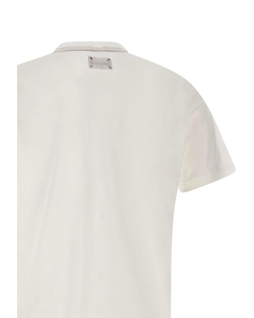 Kiton White Cotton T-Shirt for men