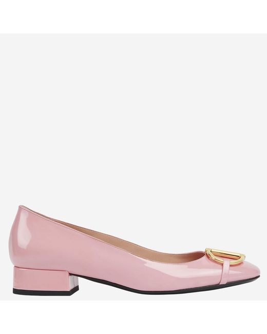 Gucci Pink Ballerina Flats With Half Clasp