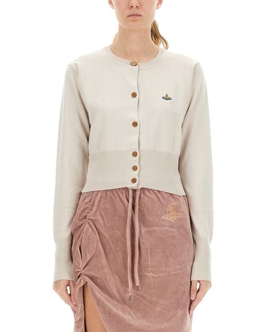 Vivienne Westwood Natural Cardigan Bea Cotton Jumpers