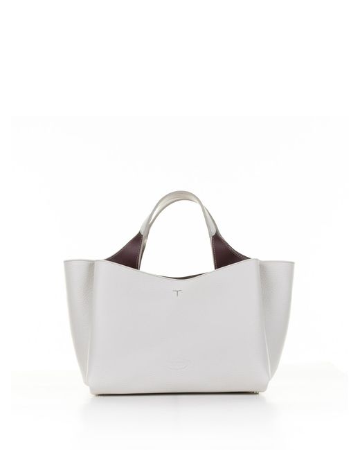 Tod's White Mini Leather Bag With Shoulder Strap