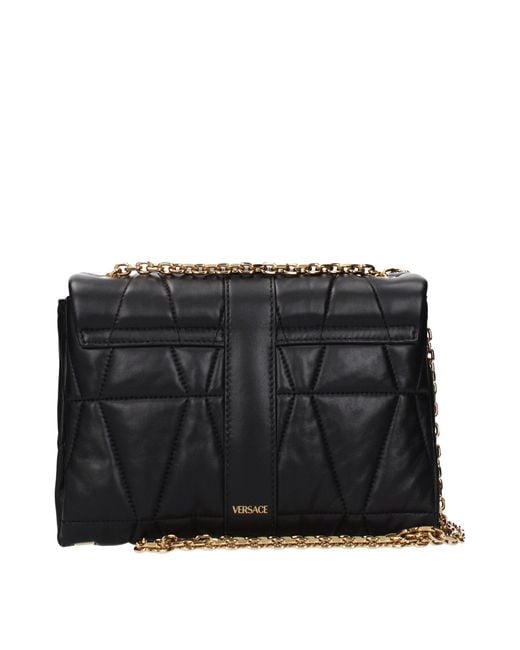 Versace Black Shoulder Bags Leather
