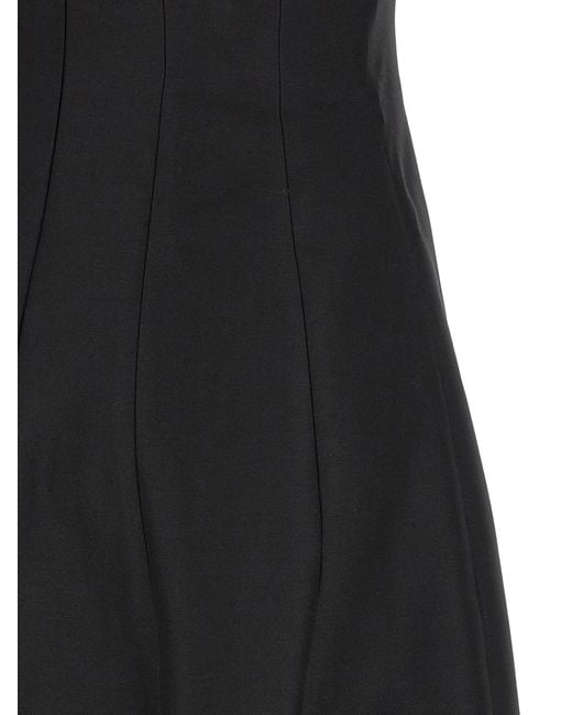 Khaite Black Wool Long Dress