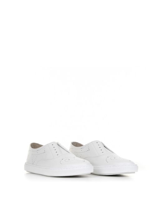 Fratelli Rossetti White Leather Slip-On Sneaker