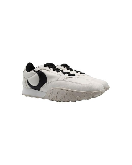 MARINE SERRE White Leather Ms Rise Sneakers Shoes