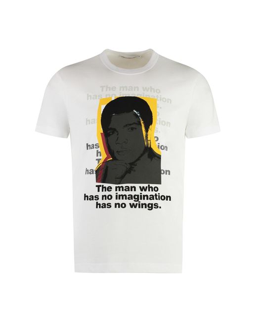 Comme des Garçons White Andy Warhol Print Cotton T-Shirt for men