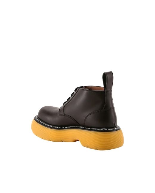 Bottega Veneta Brown Swell Lace Up Ankle Boots