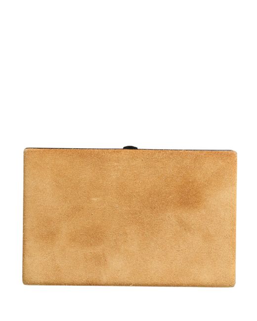 Dolce & Gabbana Natural Velvet Calf Leather Clutch Evening Purse Bag Aluminium