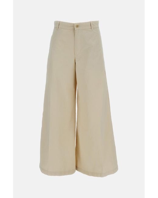 Polo Ralph Lauren Natural Wide-Leg Cotton Trousers