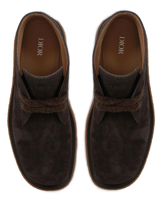 Dior Brown Boots Suede Leather for men