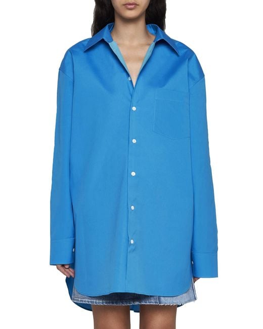 Marni Blue Cotton Oversized Shirt