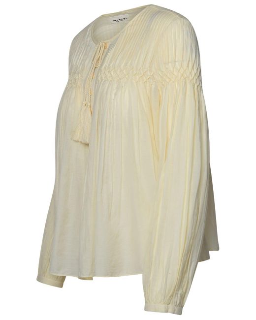 Isabel Marant Natural 'Abadi' Ivory Cotton Blend Shirt