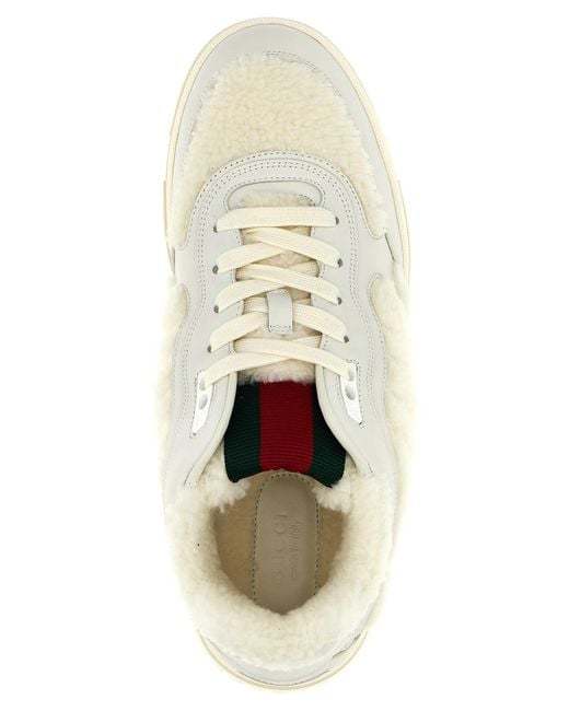 Gucci White Re-Web Sneakers