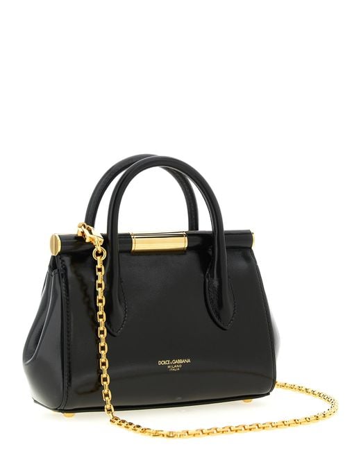 Dolce & Gabbana Black Calfskin Handbag Bag