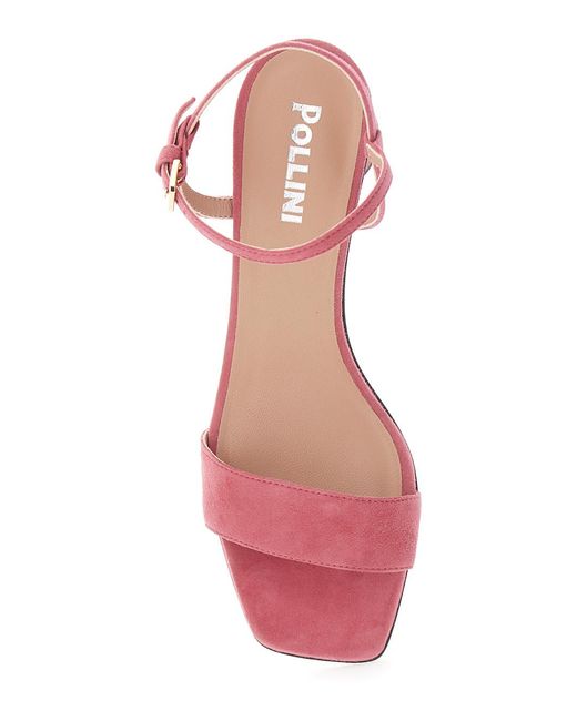 Pollini Pink Block Heel Sandal Bloch