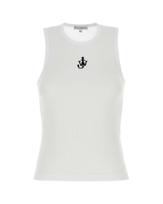 J.W. Anderson White Jw Anderson Cotton Tank Top