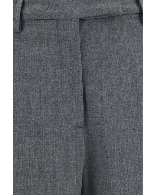 THE LATEST Gray Straight-Leg Wool-Blend Pants