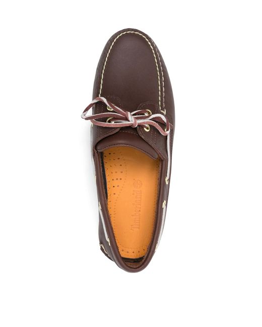 Timberland Brown Boat Shoes Classic Leather for men