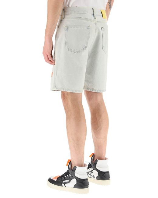 Off-White c/o Virgil Abloh Gray Denim Utility Shorts for men