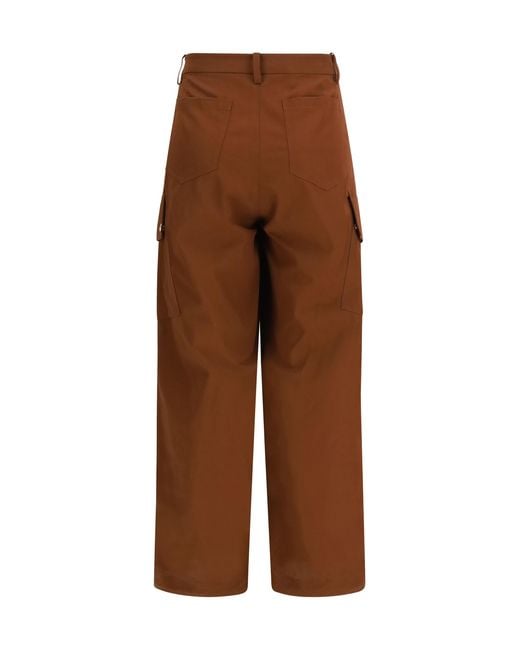Pinko Brown Rosalín Cotton Pants