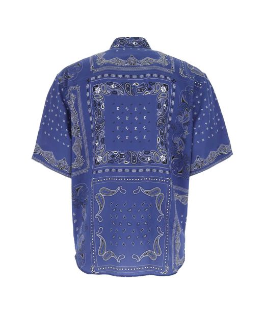 Etro Blue Camicia for men