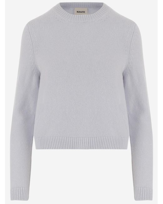 Khaite Gray Cashmere Sweater