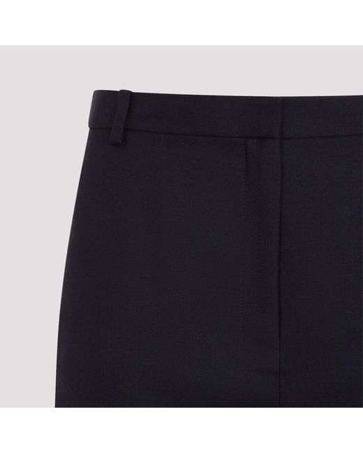 Theory Black Wool Midi Skirt