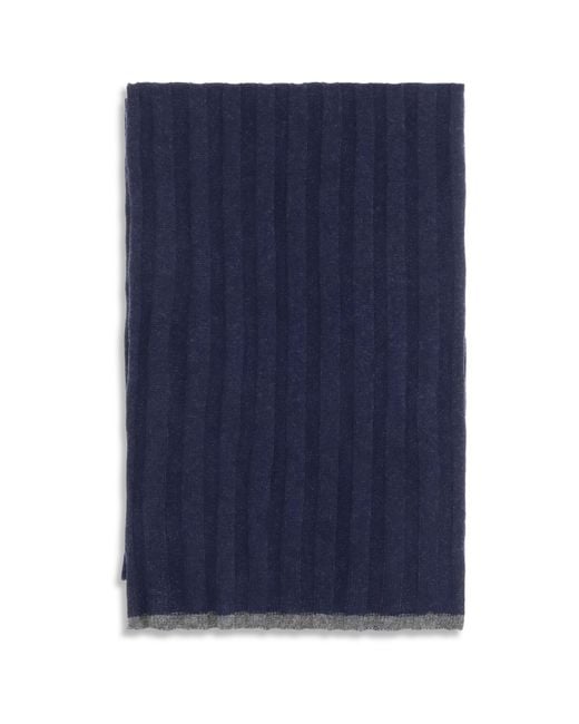 Brunello Cucinelli Blue Cashmere Scarf Kashmir/Capra Hircus for men
