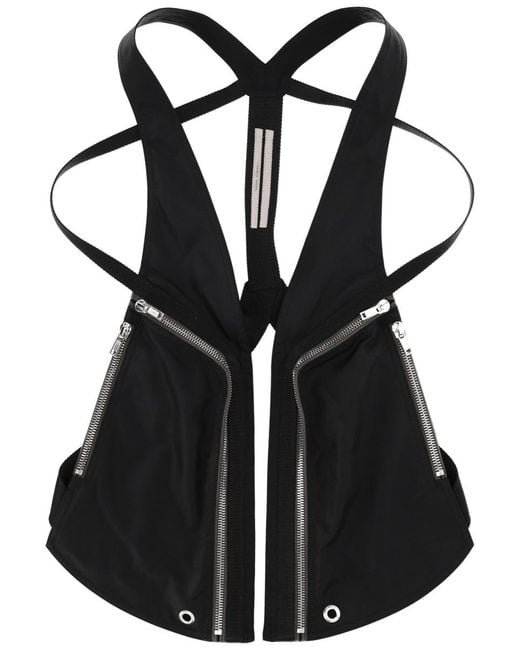 Rick Owens Black Bauhaus Vest Polyamide Polyurethane Waistcoats & Gilets for men