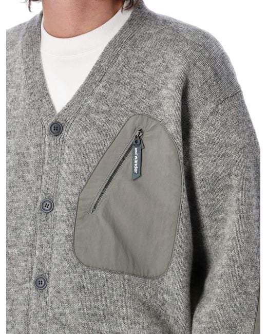 and wander 62 Shetland Wool Cardigan in Gray for Men | Lyst
